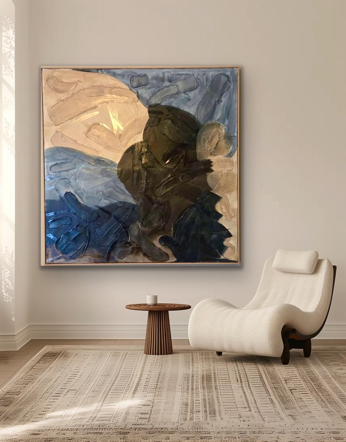 Custom original commissioned for a client's lounge corner